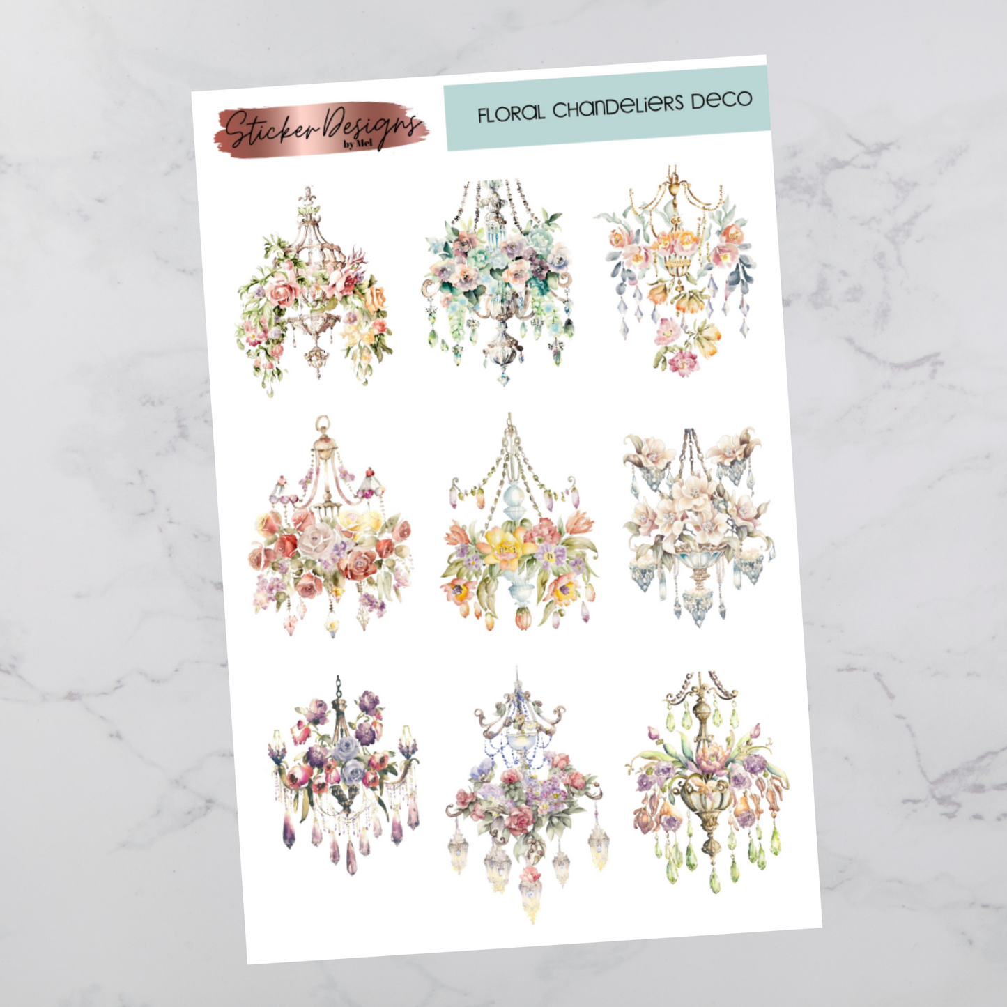 Floral Chandeliers - Deco Stickers