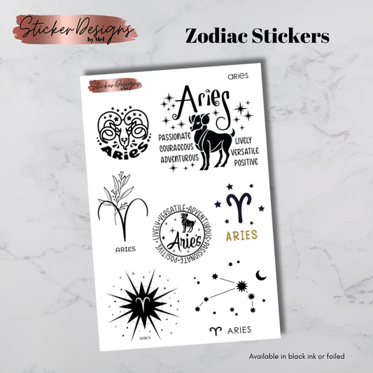 Aries Zodiac Stickers