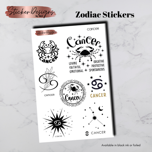 Cancer Zodiac Stickers