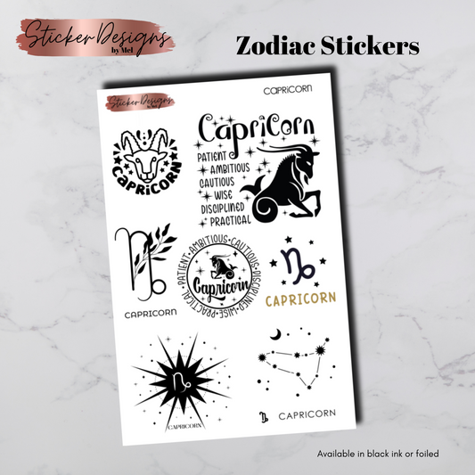 Capricorn Zodiac Stickers