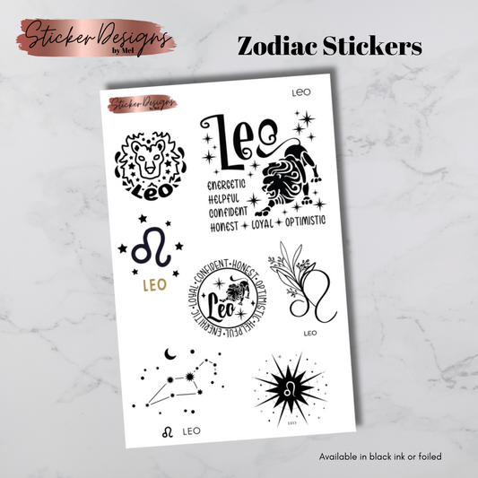 Leo Zodiac Stickers