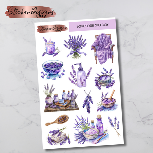 Lavender Spa Day Deco Sticker Sheet